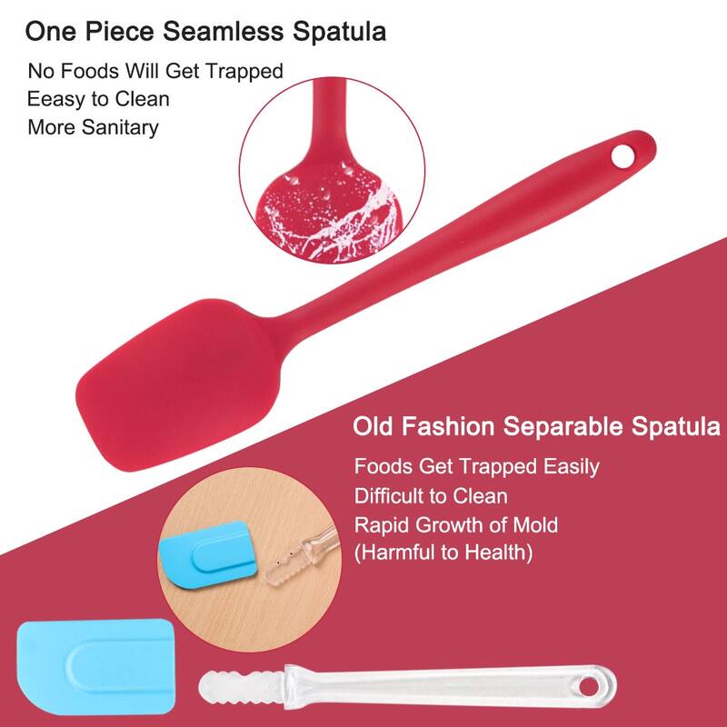 Silicone Spatula Heat Resistant Rubber Flipping Turner for Cooking