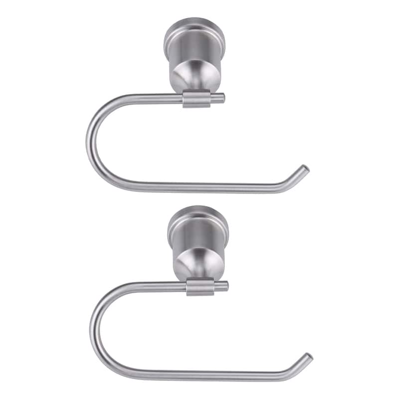WOWOW Wall-Mounted Stainless Steel Bathroom Toilet Paper Holder - 2Pack - Brushed Nickel