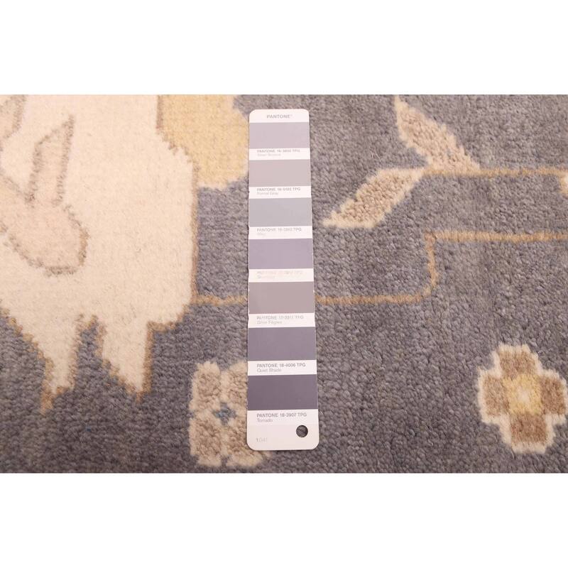 ECARPETGALLERY Hand-knotted Royal Oushak Dark Grey Wool Rug - 10'2 x 13'10