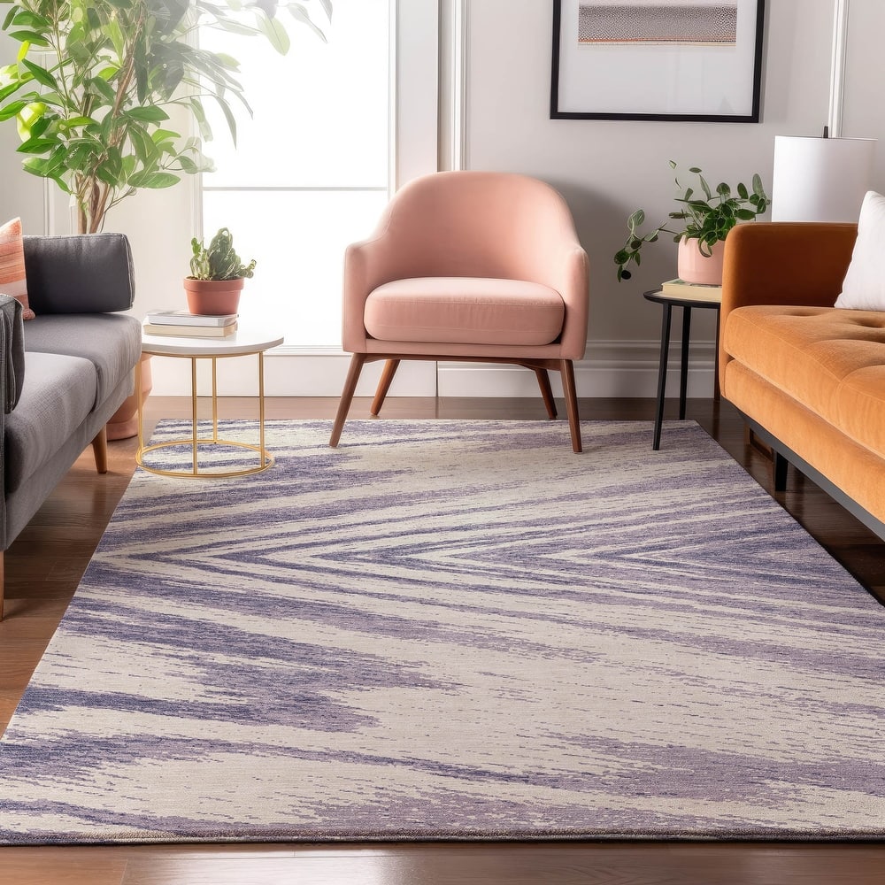 Premium Washable Super Soft Modern Chevron Mayfield Rug