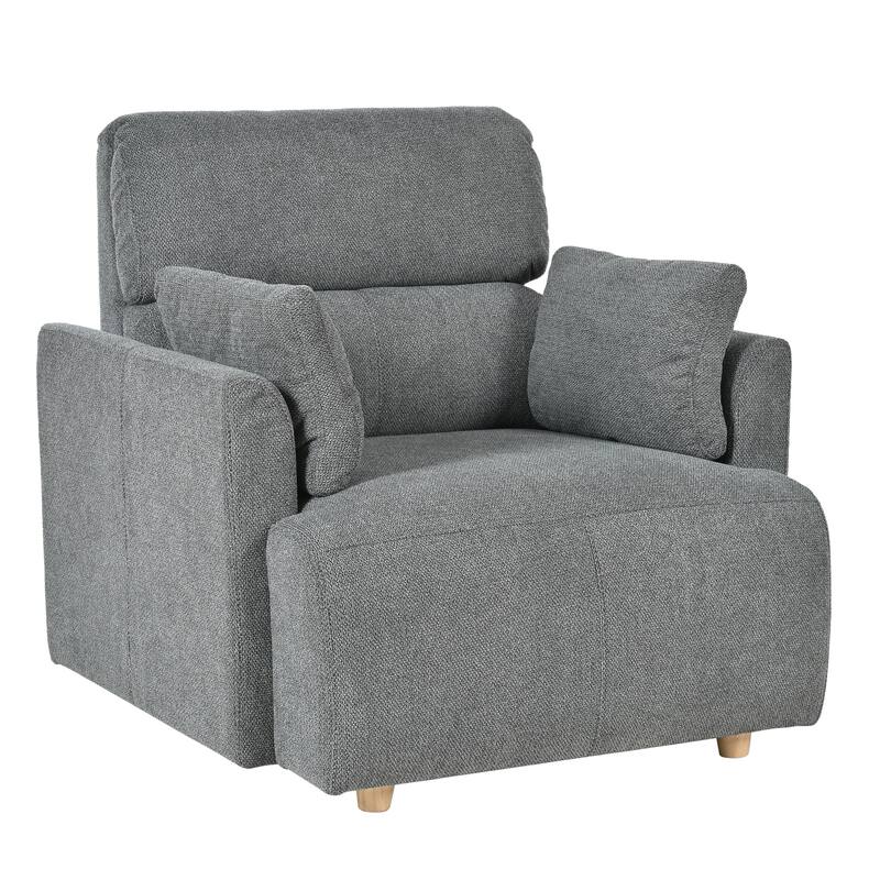 Modern Oversized Chair Accent Chair with Storage Ottoman, Reading Chair Deep Seat Sofa Couch Lounge Chair