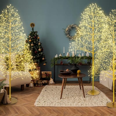 3 PCS Exquisite Metal Tree Lights-Create a Warm and Romantic Atmosphere - N/A