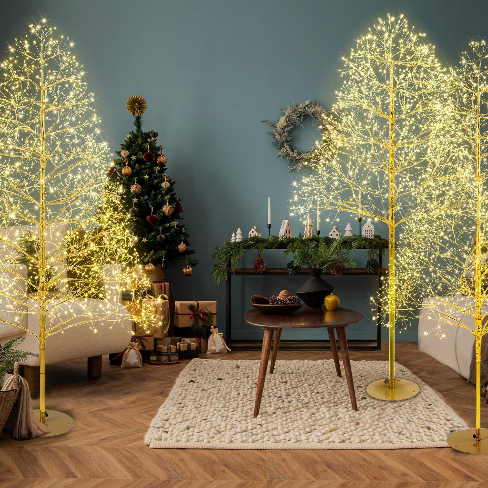 3 PCS Exquisite Metal Tree Lights-Create a Warm and Romantic