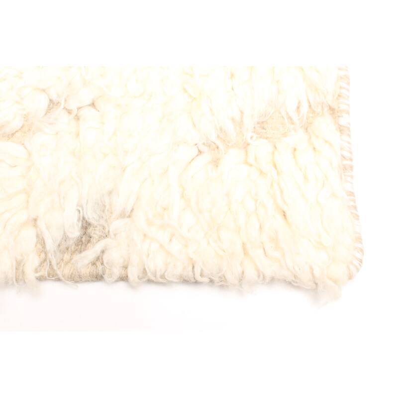 ECARPETGALLERY Hand-knotted Tangier Cream Wool Rug - 5'8 x 7'8