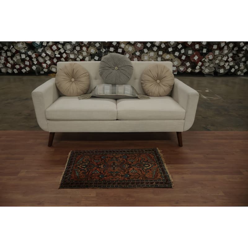 Hand Knotted Oriental 100% Wool Carpet Tribal Oranges & Rust Lilian Area Rug - 3' 0'' X 2' 0''