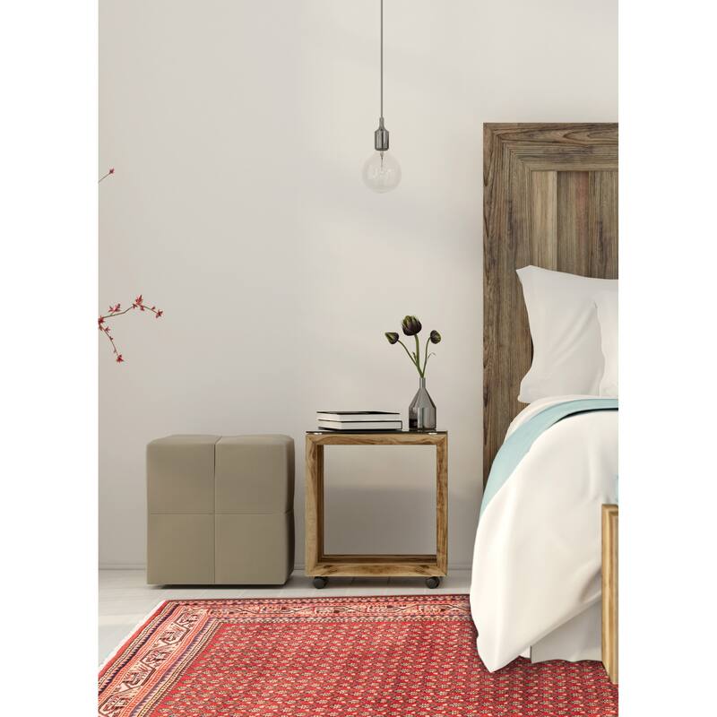 ECARPETGALLERY Hand-knotted Andelz Red Wool Rug - 4'4 x 7'1