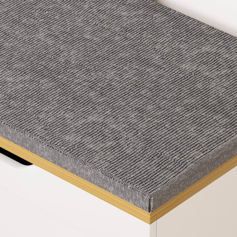 3-Piece L-Shaped Storage Bench with Cushion for Kitchen Corner, Toy Storage & Reading Nook