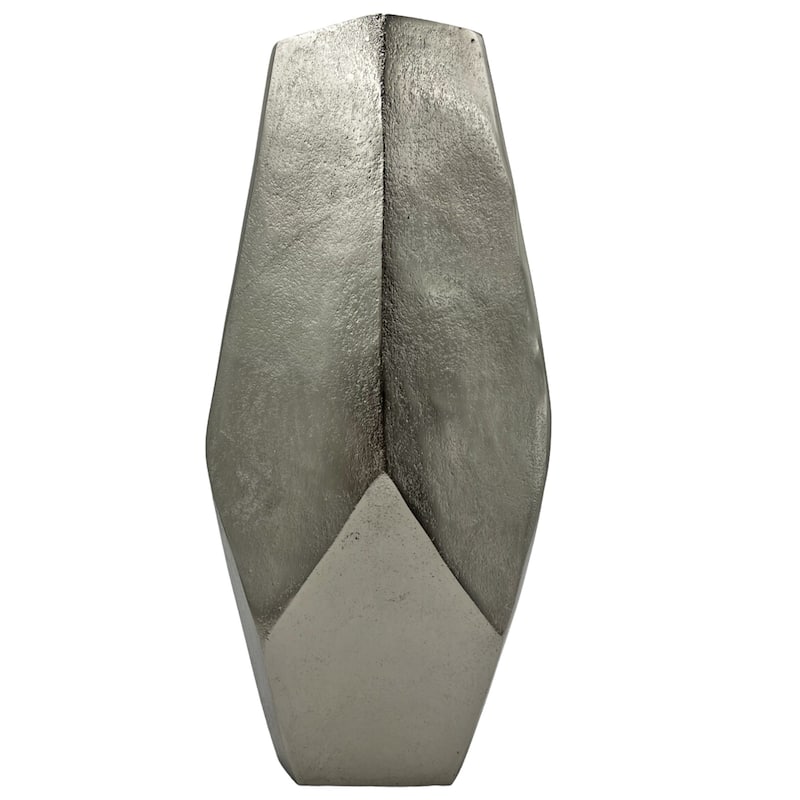 16 Inch Tall Decorative Handmade Aluminum Modern Diamond Flower Vase