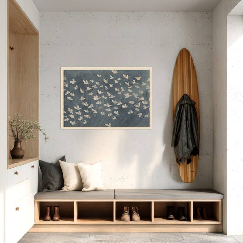 Amanti Art Framed Fabric Pinboard Watermark Flock I by June Erica Vess Printed Bulletin Board