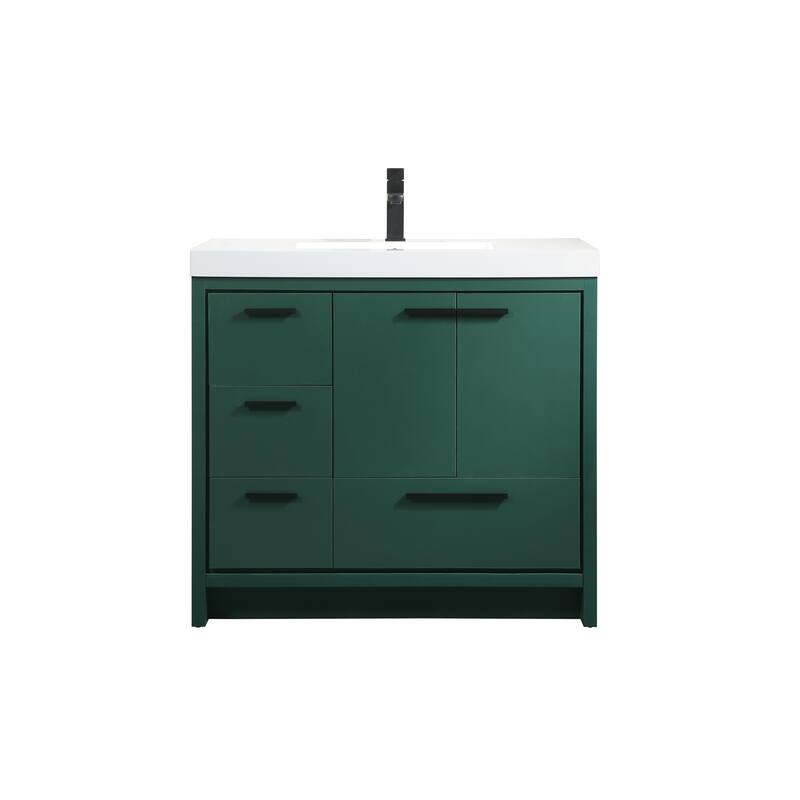 Line 36 - 48 Inch Single Bathroom Vanity - Green - 36 Inches