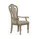 preview thumbnail 2 of 8, Magnolia Manor Weathered Bisque Splat Back Upholstered Arm Chair (Set of 2)