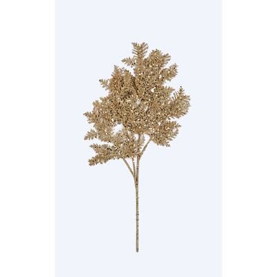 20" Glitter Juniper Spray, Gold, Set of 3 - Gold