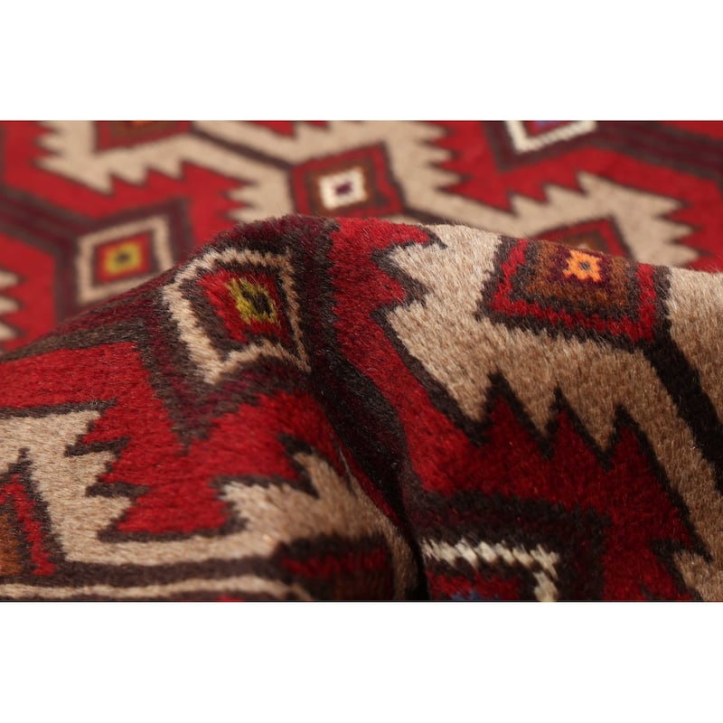 ECARPETGALLERY Hand-knotted Teimani Red Wool Rug - 3'2 x 5'9
