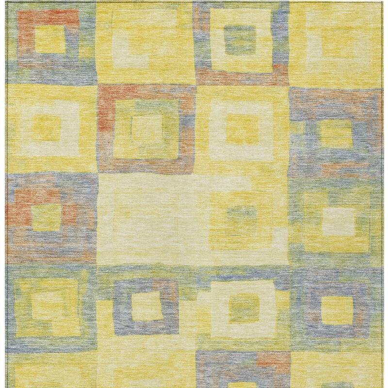 HomeRoots Geometric Transitional Rectangle Outdoor Rug