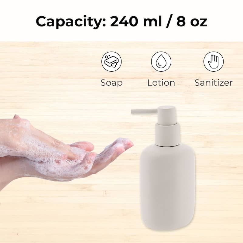 Oval Soap Dispenser - 3.25 L x 2.25 W x 6.75 H