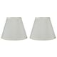 preview thumbnail 22 of 88, Hardback Faux Silk Conical Lamp Shade, 5 inch Top, 9 inch Bottom, 7 inch Slant Set of 2 - Eggshell Silk