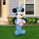 preview thumbnail 1 of 2, Gemmy Airblown Inflatable 4ft Mickey in Blue Bunny Suit Disney Easter Yard Decor