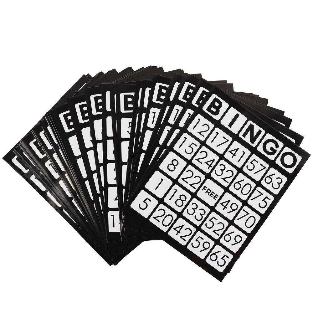 GSE™ 100-Pack EZ Readers Large Bingo Cards, Reusable Bingo Sheets. Family Bingo Game Accessories