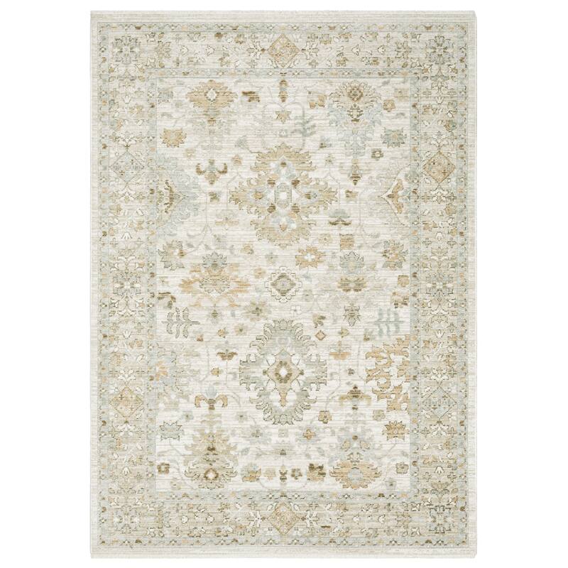 Style Haven Lucia Vintage Traditional Pale Blue/Beige Area Rug