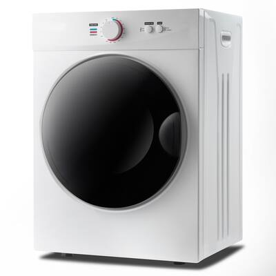 1.41 cu. ft. Portable Laundry Electric Dryer with Easy Knob Control for 5 Modes in White