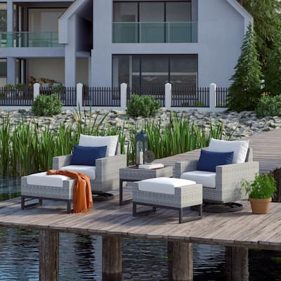 Milo 5 Piece Sunbrella Outdoor Patio Motion Club Set