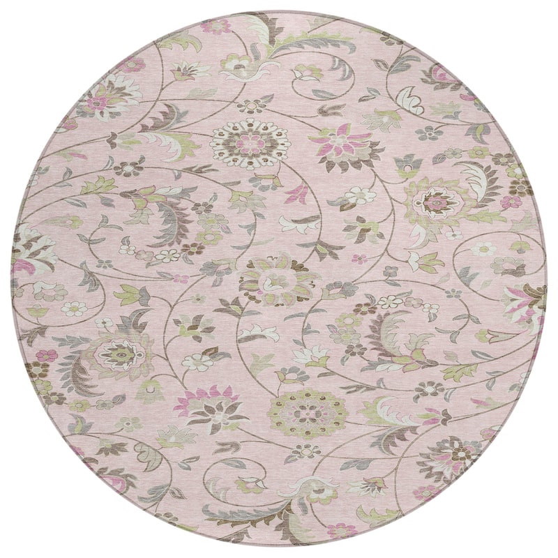 Machine Washable Indoor/ Outdoor Traditional Chantille Rug
