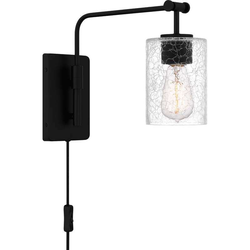 Hodge 1-Light Matte Black Wall Sconce