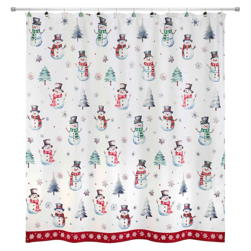Avanti Linens Winter Snowman Shower Curtain