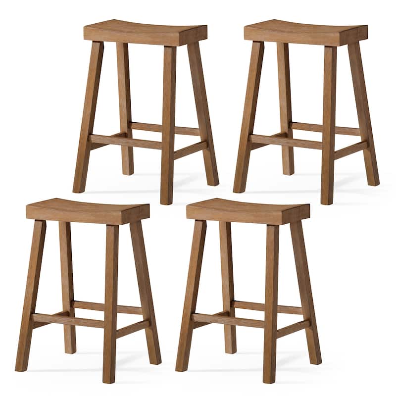 Maven Lane 27" Vincent Counter Height Kitchen Stool - N/A - Set of 4 - Antiqued Natural