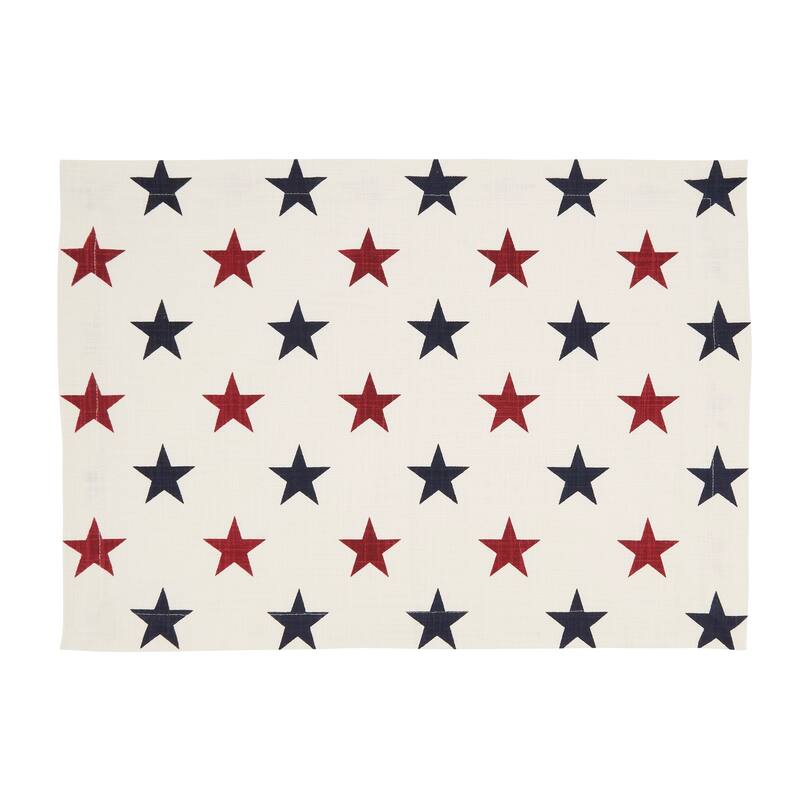 Americana Stars Placemat (Set of 4) - 14"x20" - Set of 4 - 14"x20" - Red/White/Blue