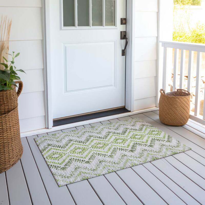 Machine Washable Indoor/ Outdoor Chantille Boho Global Rug