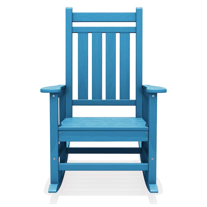 Modern High-Back Rocking Adirondack Chair All Weather - Cambridge Blue
