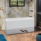 preview thumbnail 100 of 145, Fine Fixtures Acrylic-Fiberglass Soaking Bathtub, White. Alcove/Apron Front