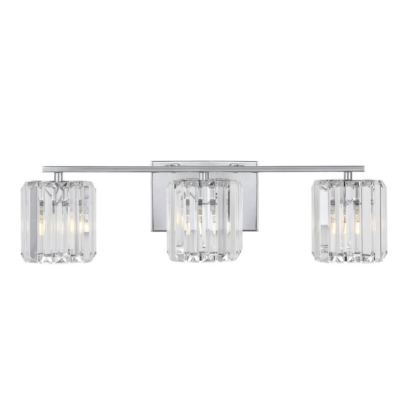 Spaulding Prism Vintage Metal/Glass Classic Glam LED Vanity Light, by JONATHAN Y