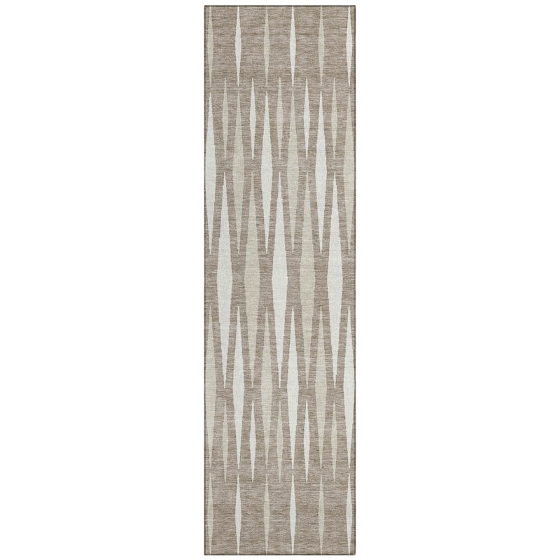 Machine Washable Indoor/ Outdoor Chantille Contemporary Mosaic Rug