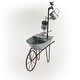 preview thumbnail 2 of 12, Alpine Corporation 36" Tall Rustic Wheelbarrow and Watering Can Fountain Yard Decoration
