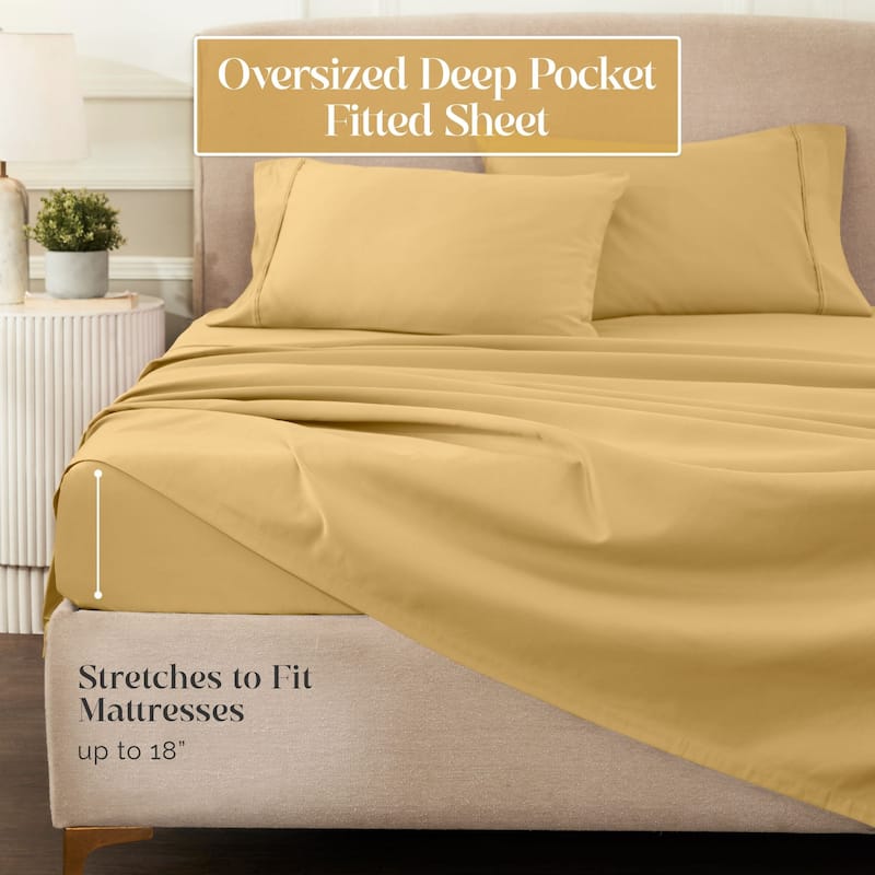 Blue Nile Mills 1200 Thread Count Egyptian Cotton Deep Pocket Sheet Set
