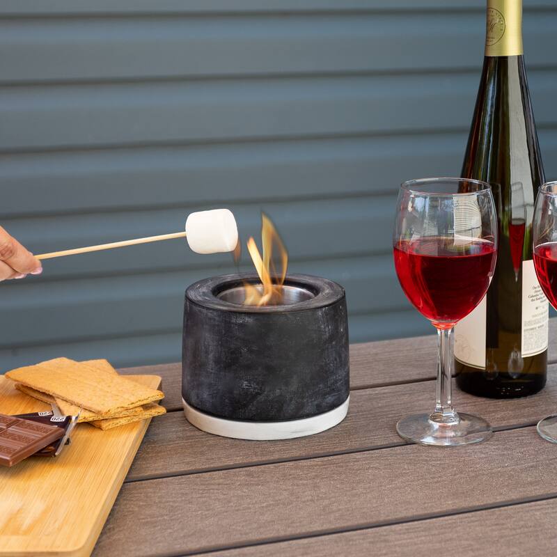 Pure Garden Bioethanol or Rubbing Alcohol Smokeless Tabletop Fire Pit