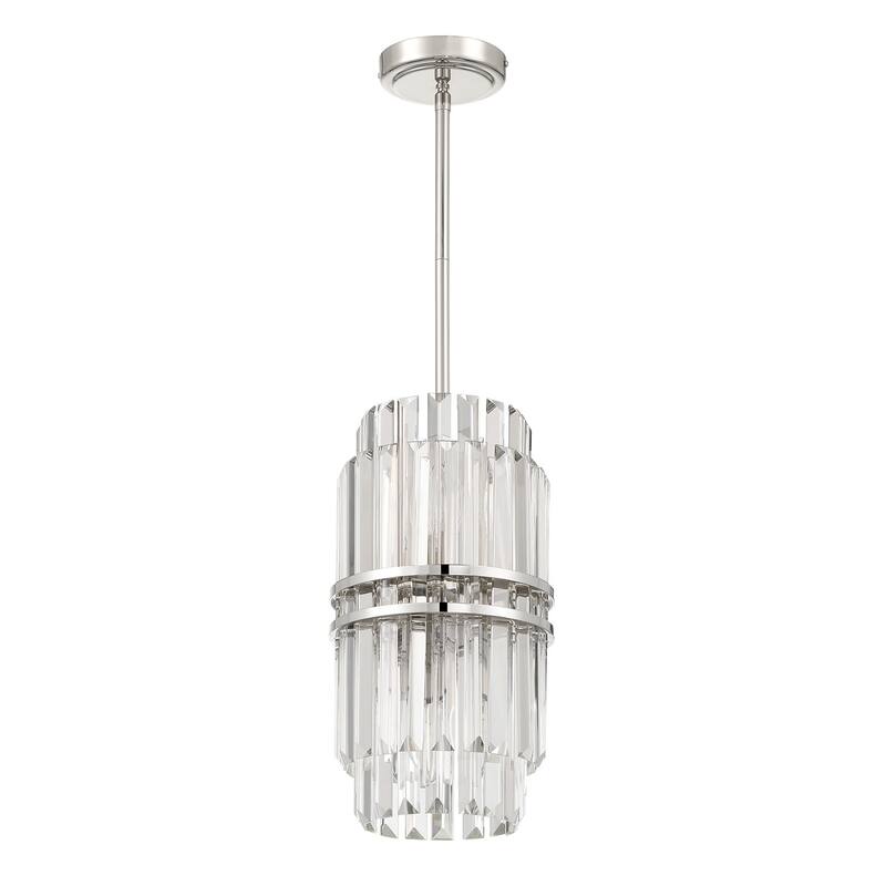 Crystorama Lighting Group HAY-1401 Hayes 8" Wide Crystal Mini Pendant
