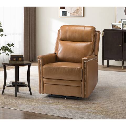 HULALA HOME Transitional Multifunctional Recliner for Adults with Genuine Leather