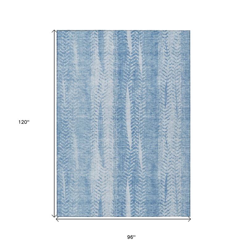 HomeRoots Botanical Leaves Transitional Rectangle Outdoor Rug