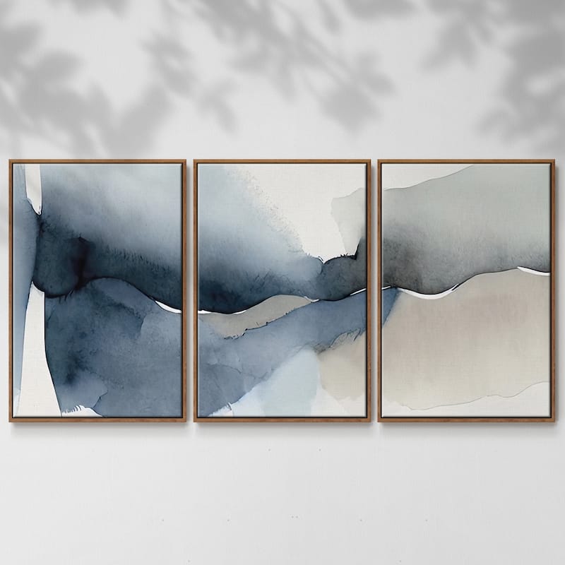 Calm Blue III - Multi Piece Framed Canvas