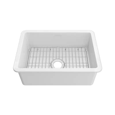 Whitehaus WHUF2819 Fireclay 28" Undermount Single Basin Fireclay