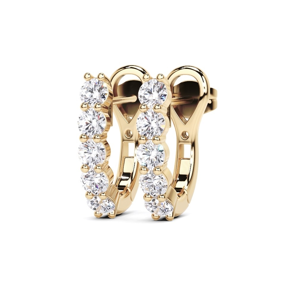 Vault Classics 0.80ct TW Natural Diamond Hoop Earrings (I VS2)