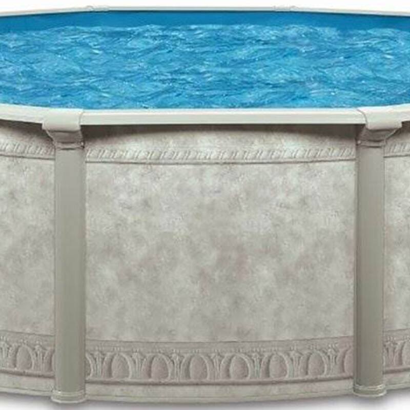 Aquarian Pools Khaki Venetian 24ft x 52in Outdoor Above Ground Swimming Pool - 100