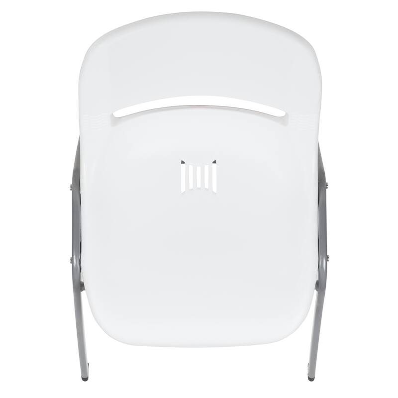 5 Pack 880 lb. Capacity Ergonomic Shell Stack Chair with Metal Frame - 23.5"D x 19.25"W x 32"H