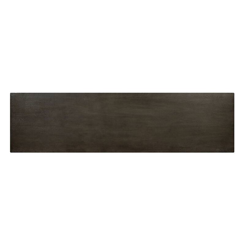 Wooden TV Stand with Four Glass Doors in Gray Finish