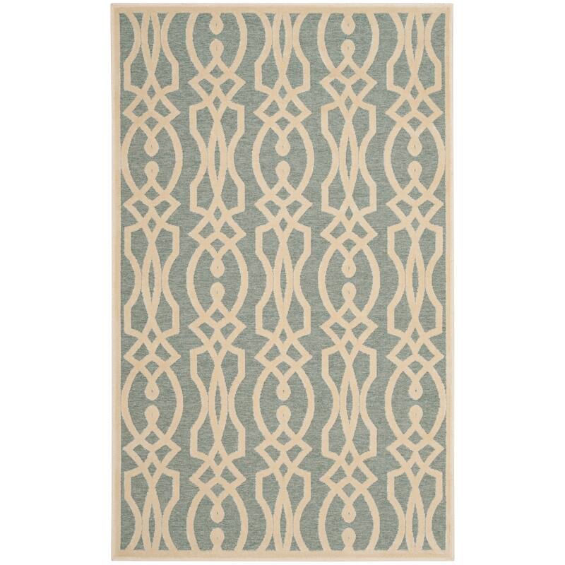 Martha Stewart by SAFAVIEH Villa Screen Viscose Rug - 2'7" x 4' - Rainwater