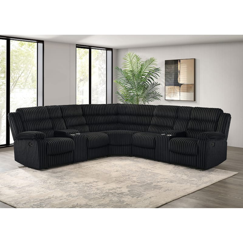Atkinson Upholstered Reclining Sectional Sofa - 117" x 117" x 40.5"