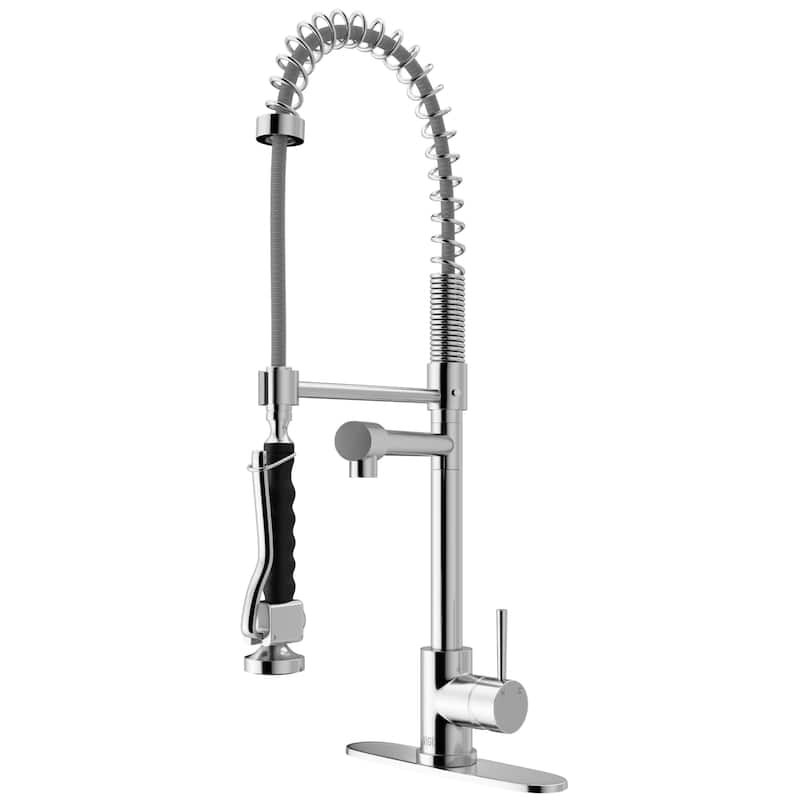 VIGO Zurich 27" H Single Handle Pull-Down Sprayer Kitchen Faucet